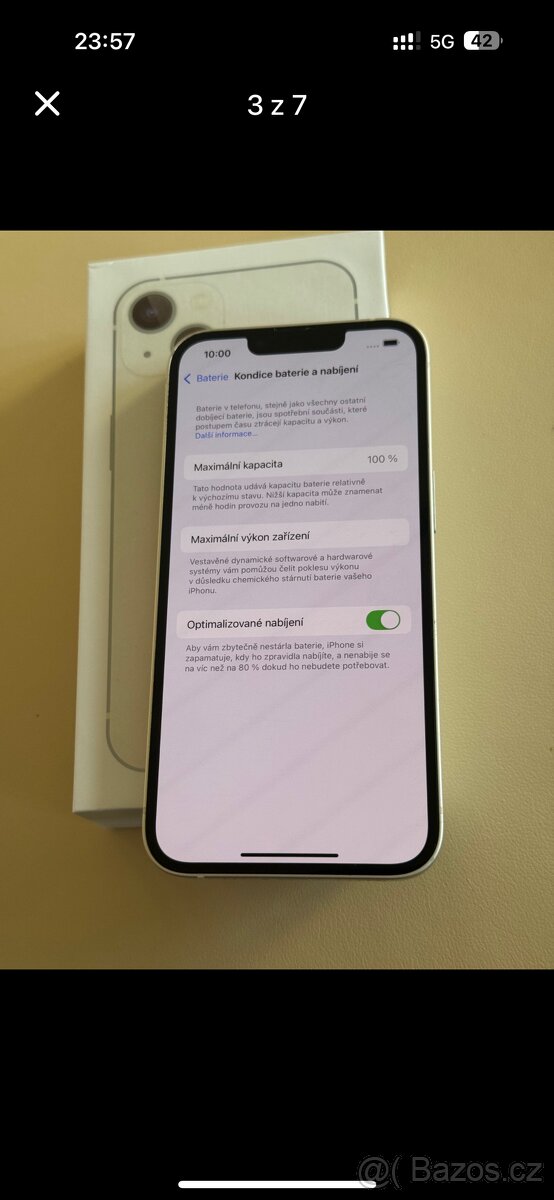 iPhone 13 Starlight BATERIE 100% TOP - 7