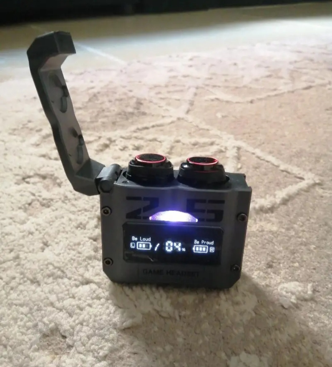 Bezdrátová sluchátka s herním módem a LED displej - 7