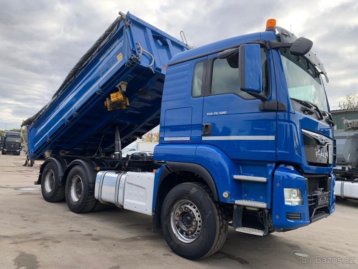 MAN TGS 28.500 6x4 třístranný sklápěč Bordmatic - 7