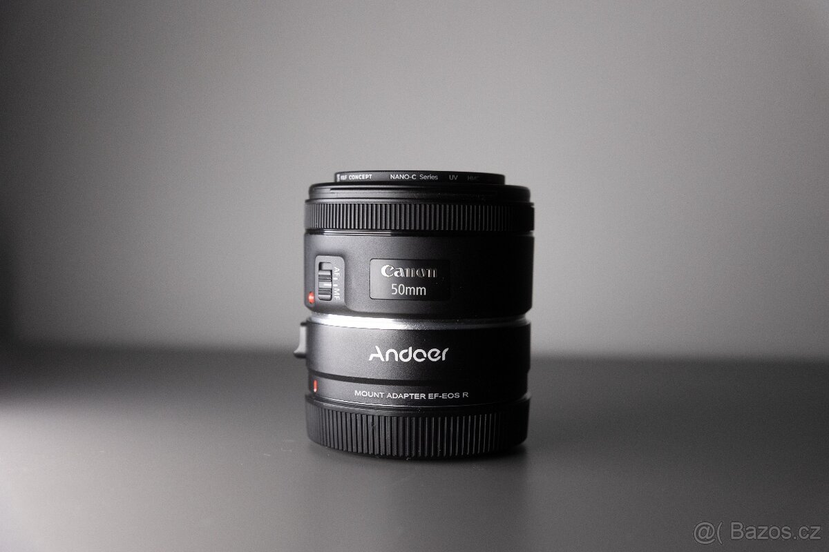 Canon EF 50mm F/1.8 STM + redukce EF/RF - 7