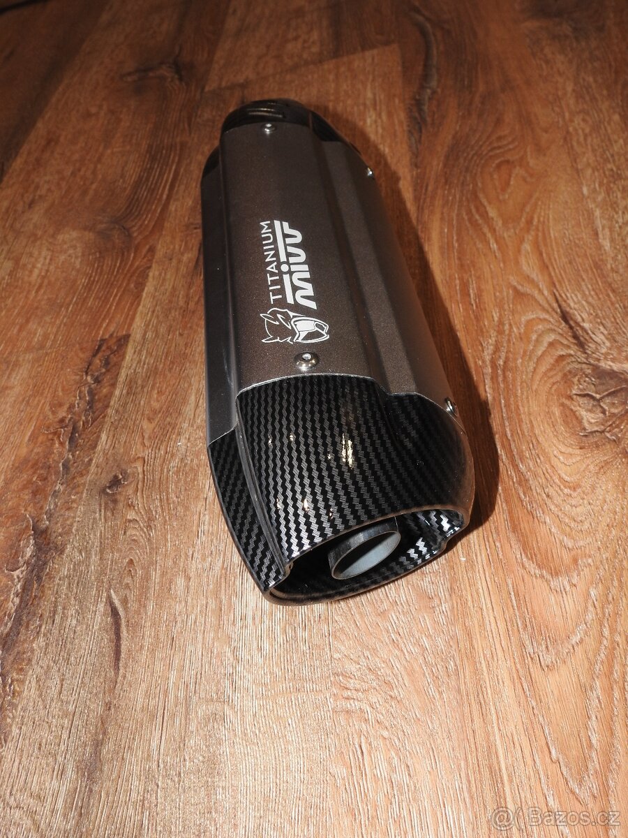 Laděný výfuk Mivv Titanium stříbrný/carbon Nový - 7