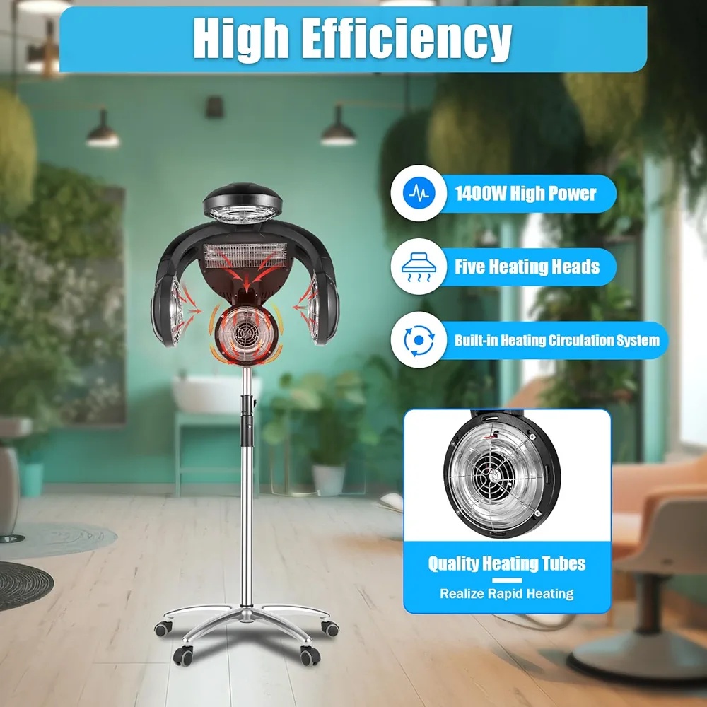 Profesionální stojanový fén na vlasy 1400 W - 7