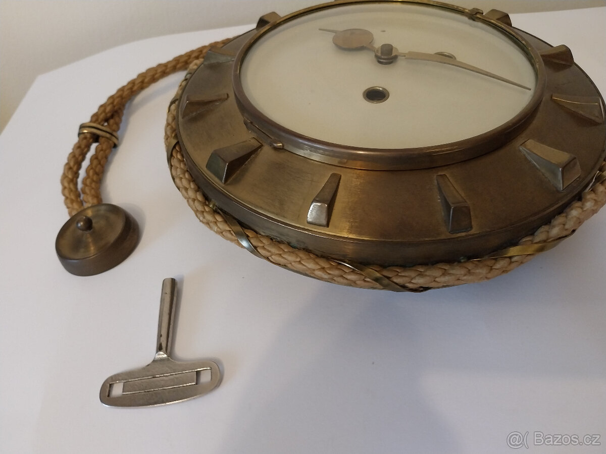 Mosazné nástěnné hodiny Diehl, 60tá léta - 7