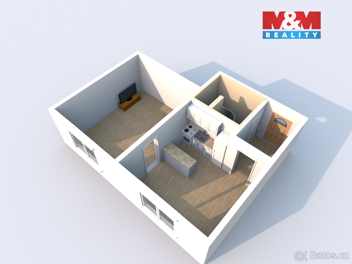 Pronájem bytu 2+kk v Ústí nad Labem, ul. Glennova - 7