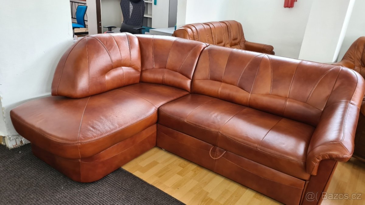 Rohova sedačka kožena YARDEK - 7