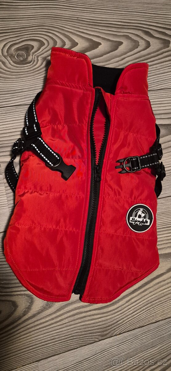 Zimní bundička pro psa,vespod fleesová,teplá,vel.L - 7