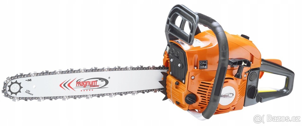 Motorová pila Magnum 58 ccm NOVÁ + 2 x lišta, řětěz, startov - 7