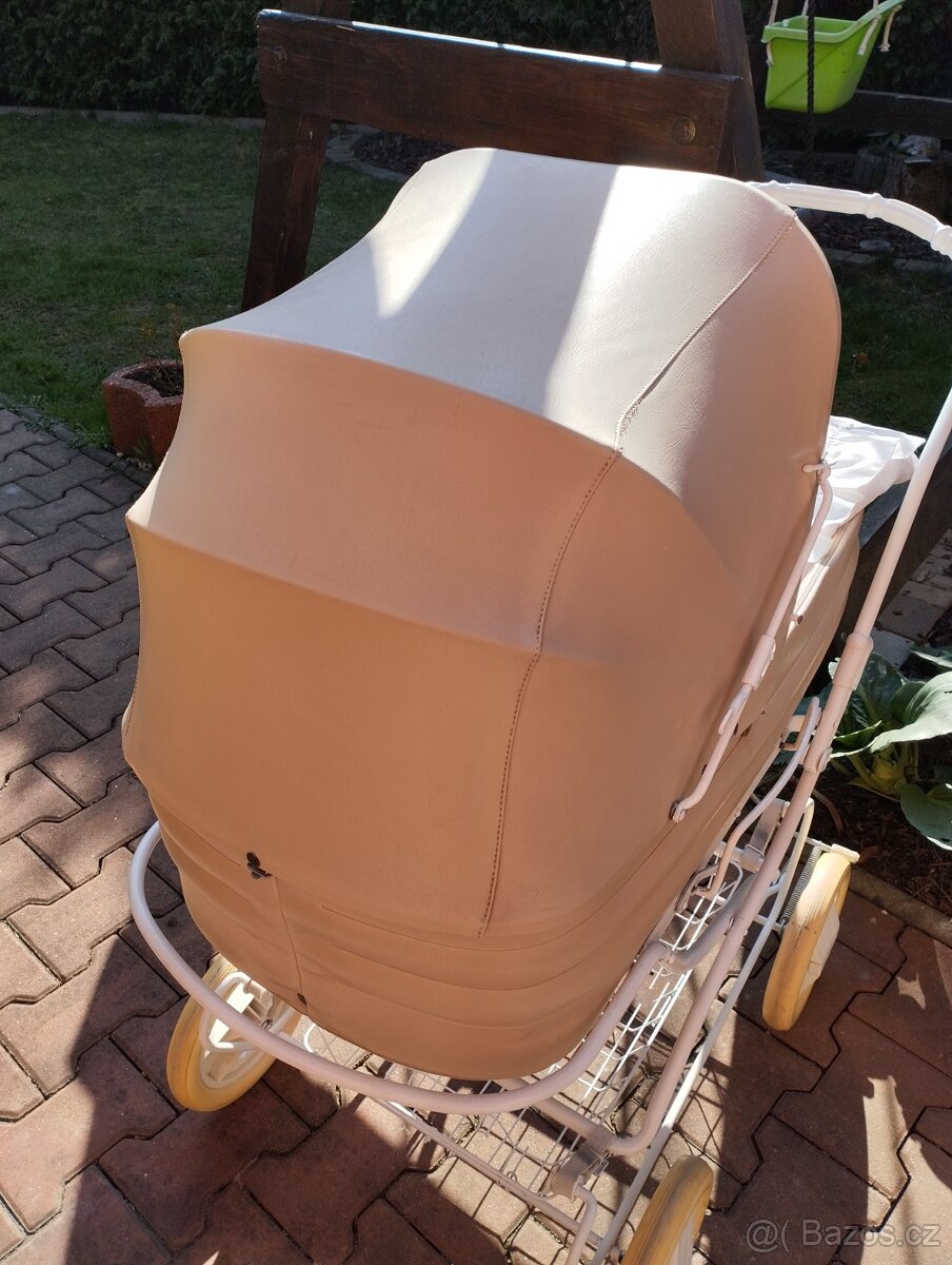 Retro kočárek Liberta kožený - 7