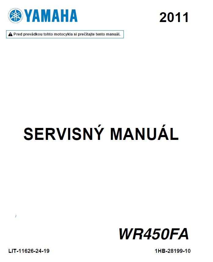 Yamaha WR450F servisny manual - 7