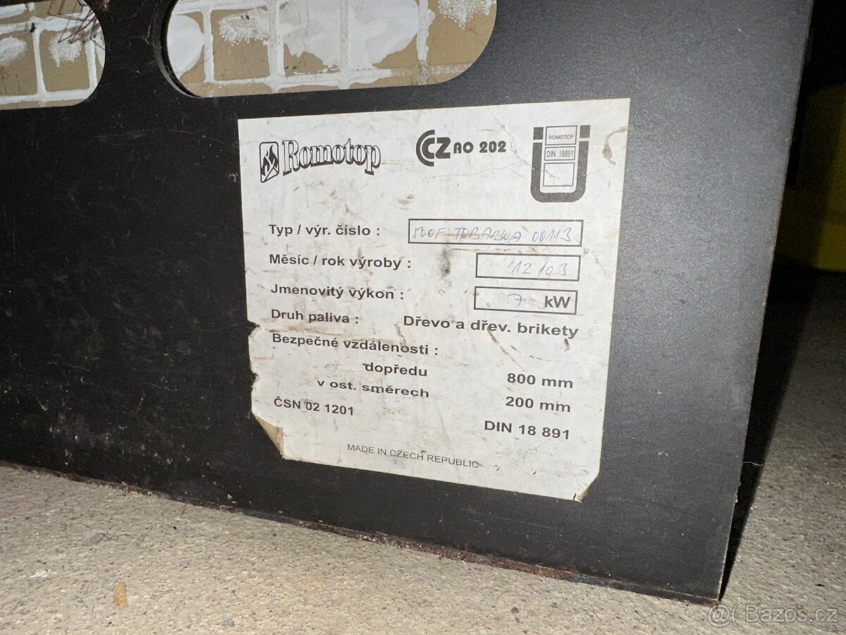 Krbová kamna Romotop 7kW - 7