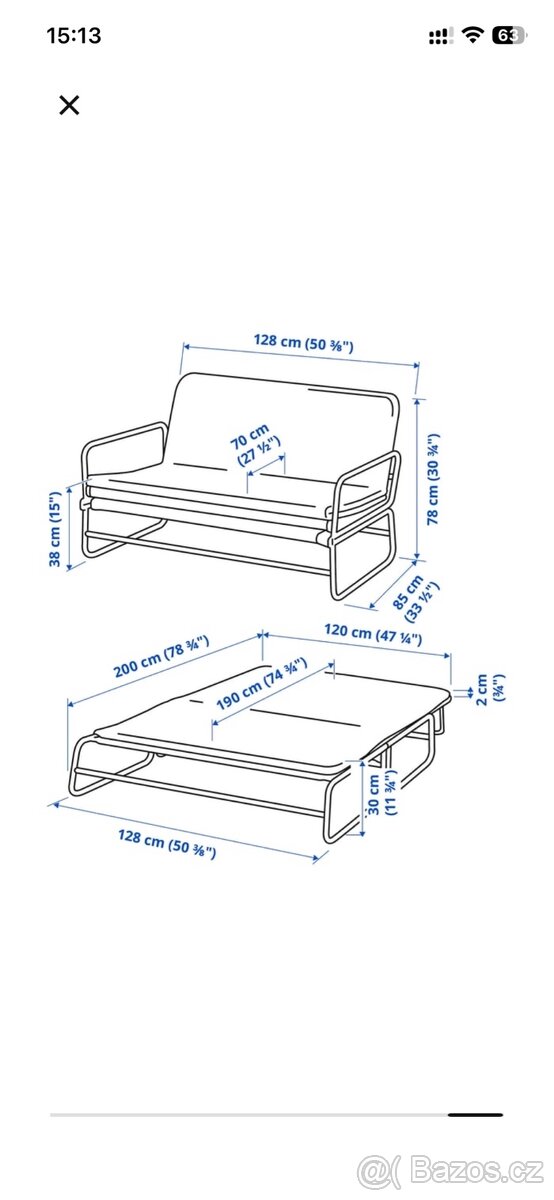 Rozkládací pohovka IKEA - 7