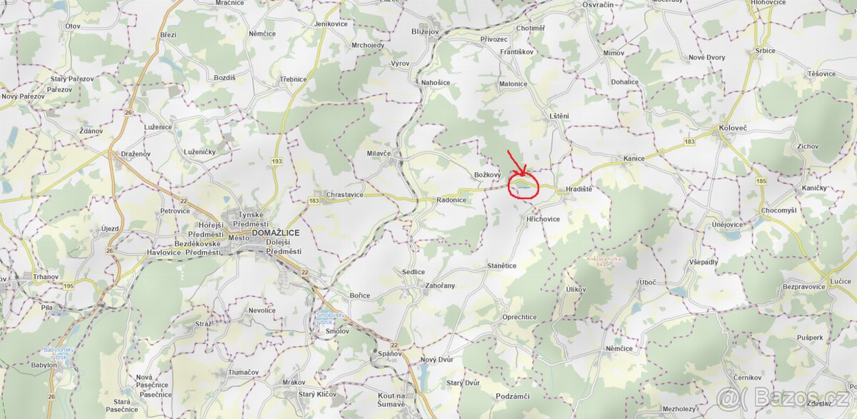 Prodám lesní pozemky v k.ú. Hradiště u Domažlic - 7