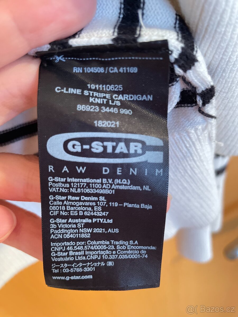 Pánský svetr G Star Raw - Černobílé pruhy (Velikost L) - 7