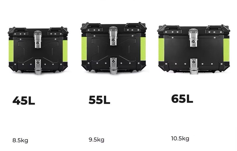 Zadní motokufr TopCase 55L hliníkový černý - 7