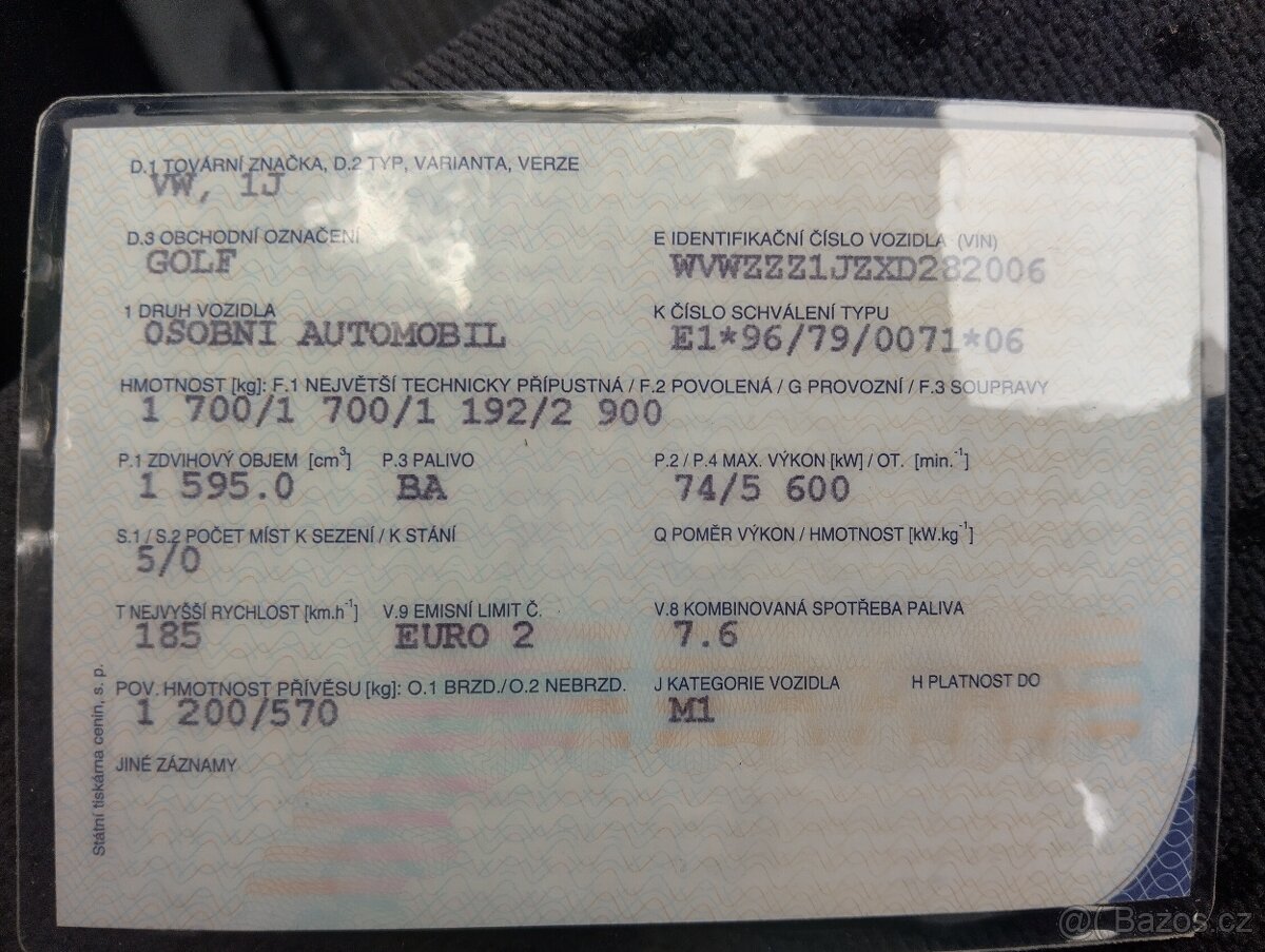 VW Golf 4 1.6 - 7