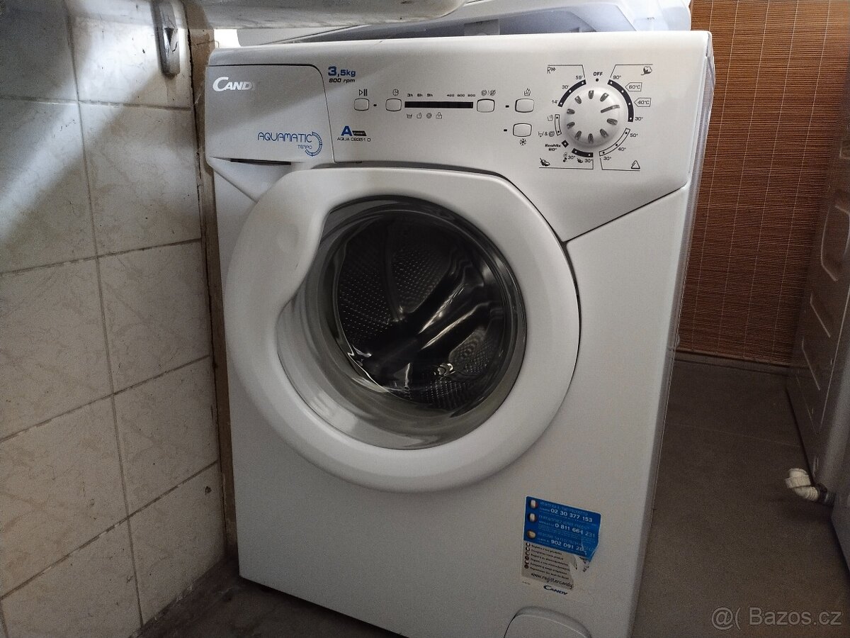 Prodám plně funkční MALOU pračku zn. zn.CANDY-3,5KG-DOVEZU- - 7