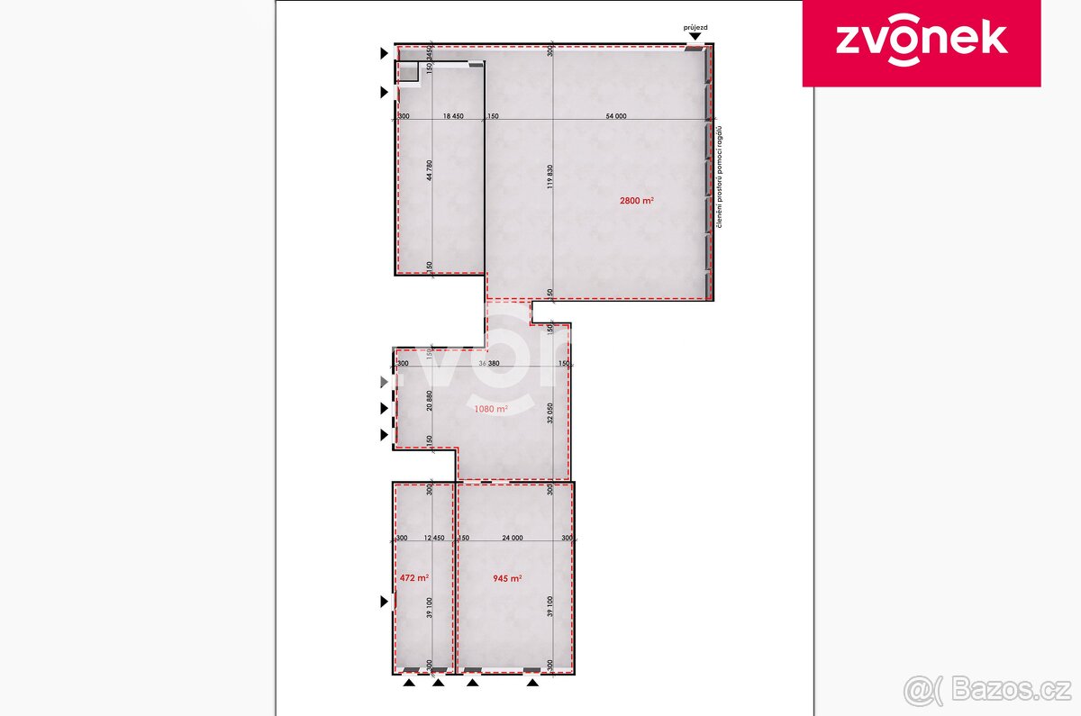 Pronájem výrobní haly 1080 m², Holešov - 7