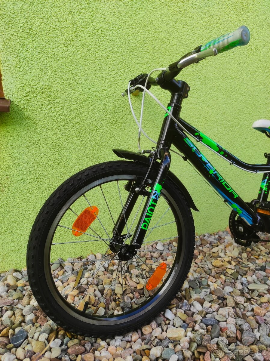 Značkové dětské kolo Superior 20" (černá/zelená) - 7