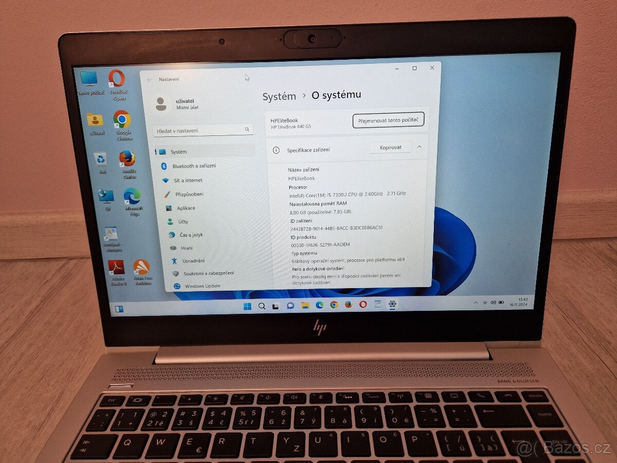 notebook HP EliteBook 840 G5,Win 11 (pěkný) - 7
