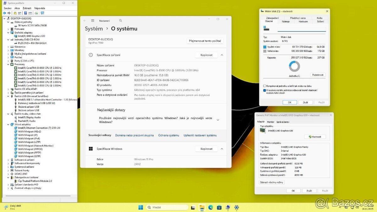 DELL OPTIPLEX 7060 SFF /i5-8500/16GB/SSD256GB/DVD/W11/ZÁRUKA - 7