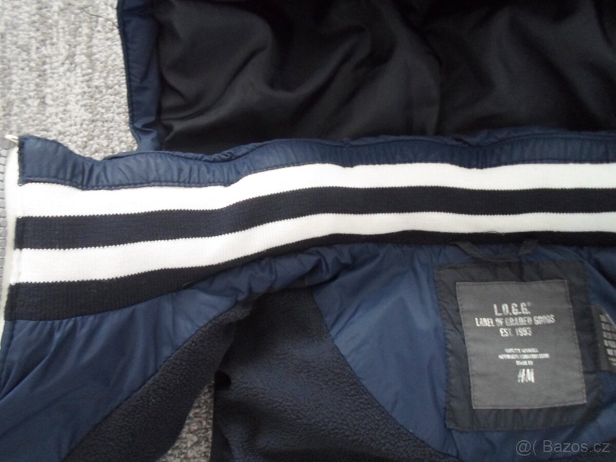 Modrá zateplená vesta vestička H&M - 146, 152 - 7
