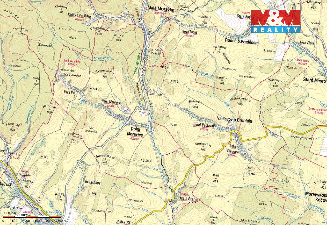 Prodej pozemku k bydlení, 1095 m², Václavov u Bruntálu - 7