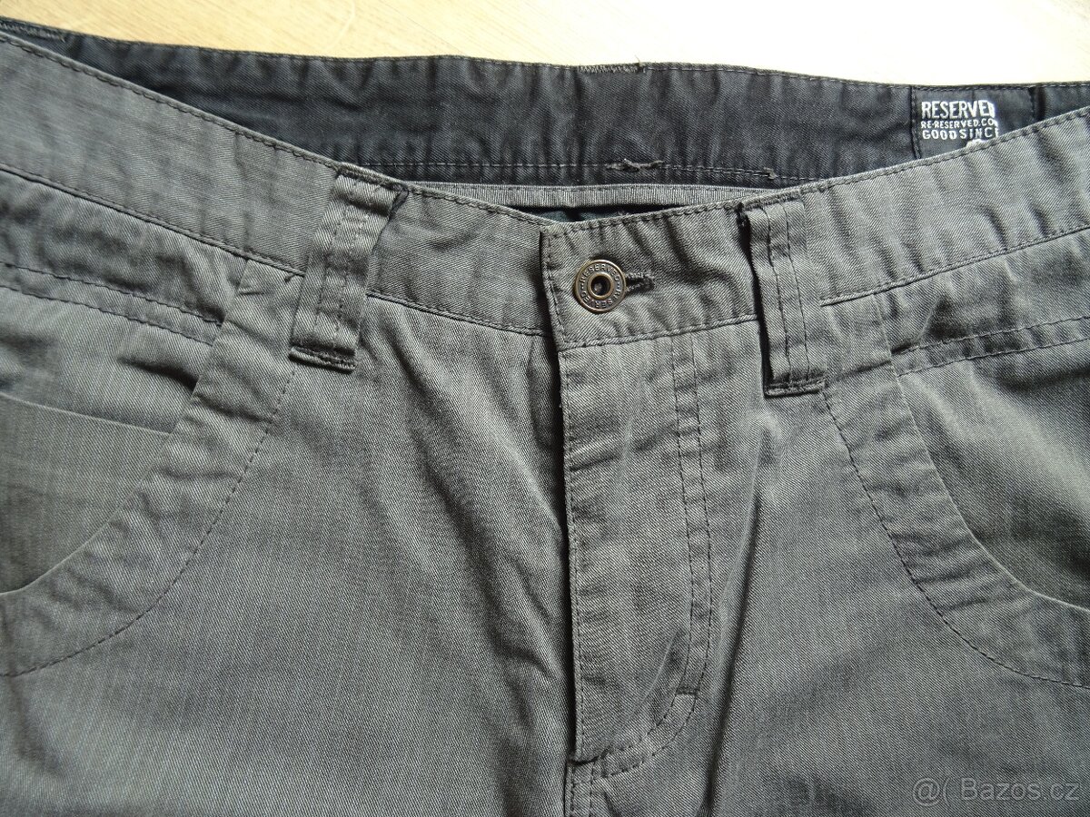 Pánské šedé kalhoty Reserved - velikost M - 7