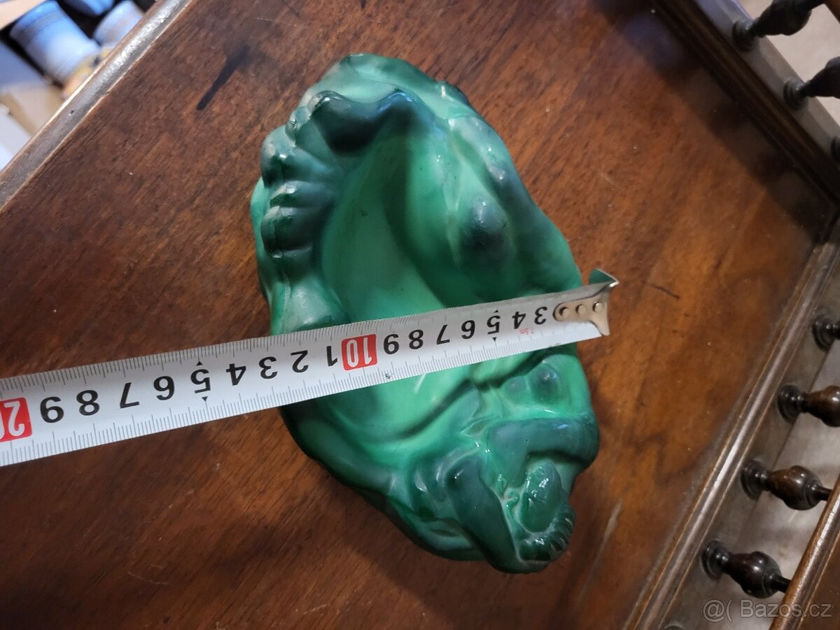 Art - Deco Miska - Malachitové sklo 1930 - 7