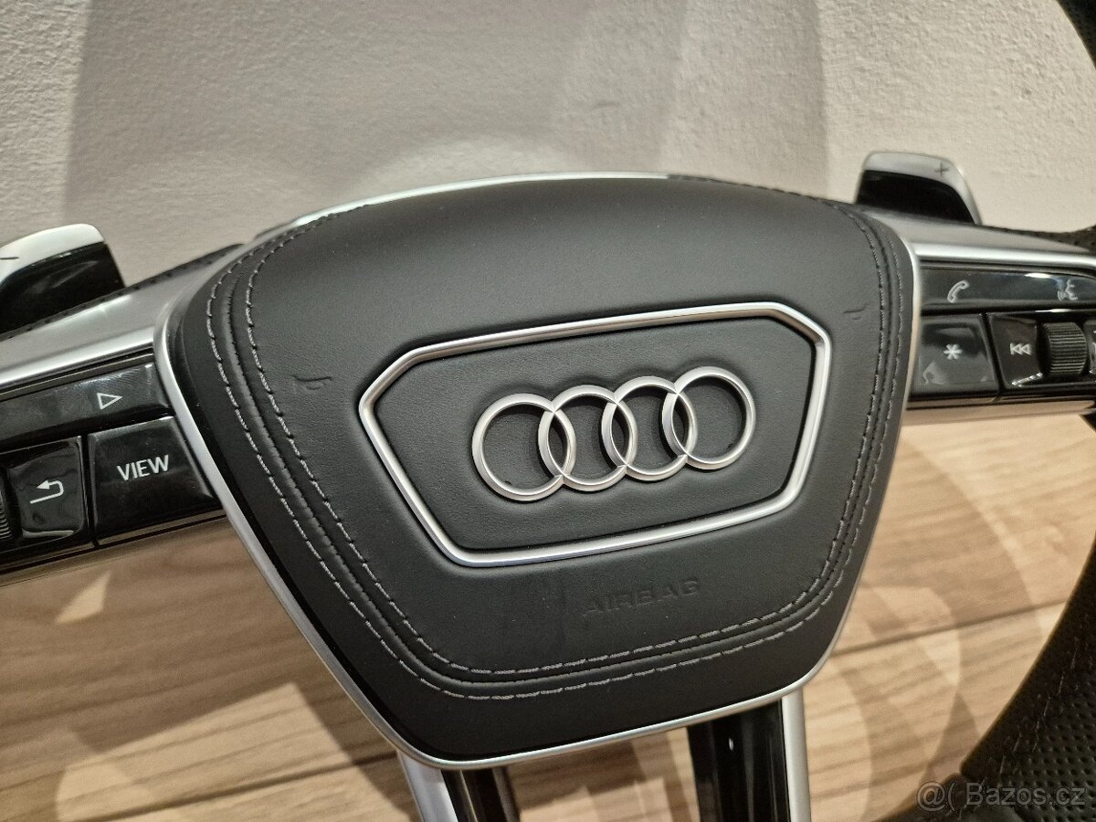 KOZENY VOLANT AUDI ZREZANY S PADLAMI A AIRBAGOM - 7