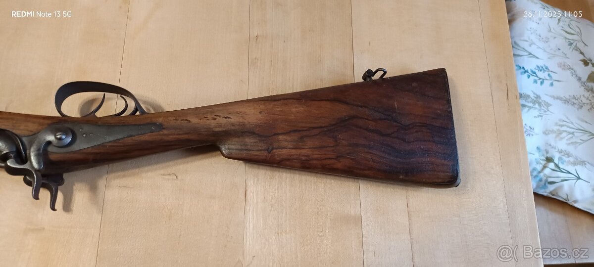 Perkusní lovecká puška v moc pěkném původním stavu. - 7