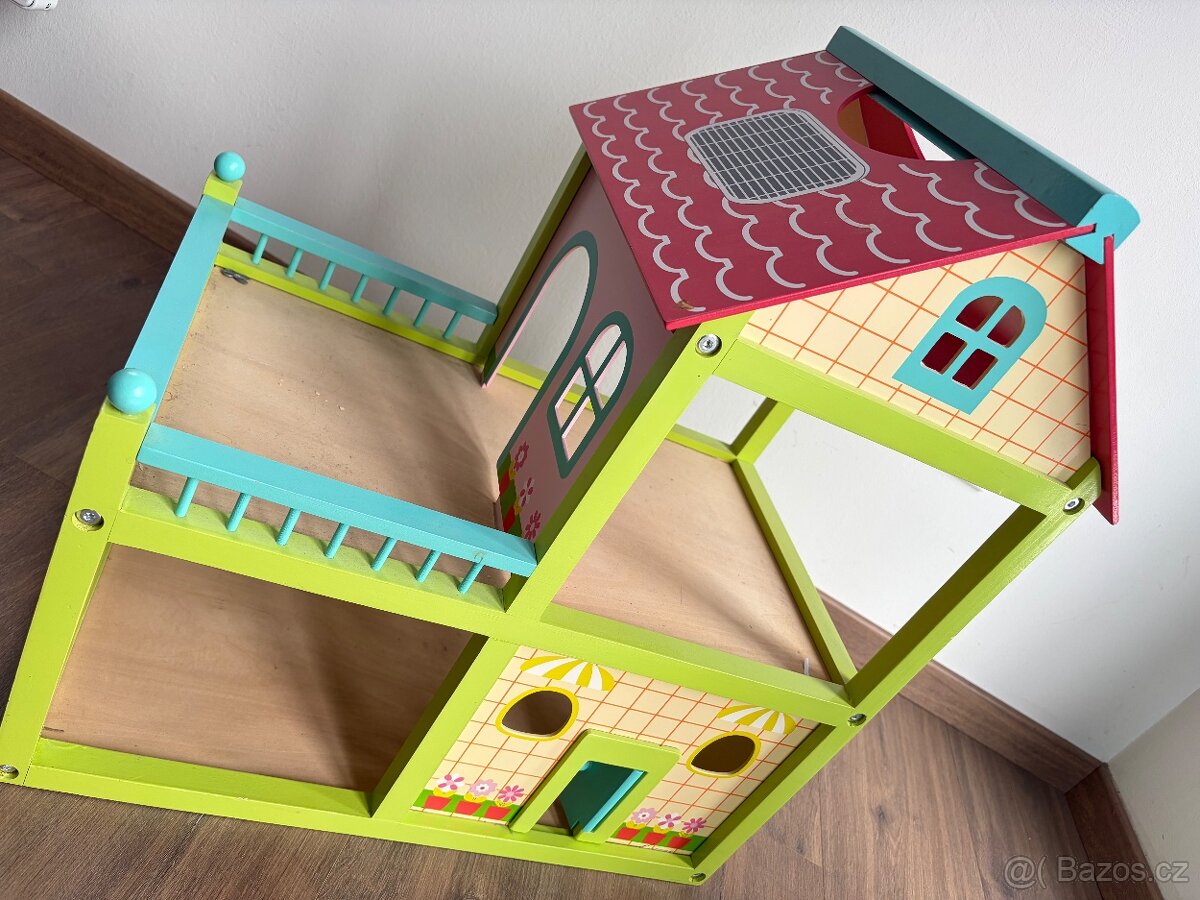 Dětský dřevěný domeček včetně vybavení - 7