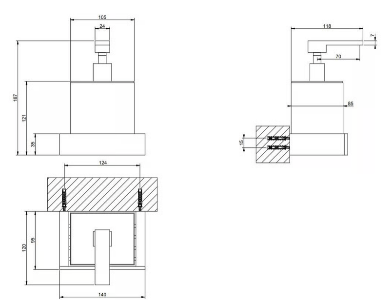 Gessi RETTANGOLO 20813, dávkovač mýdla, sleva 50% - 7