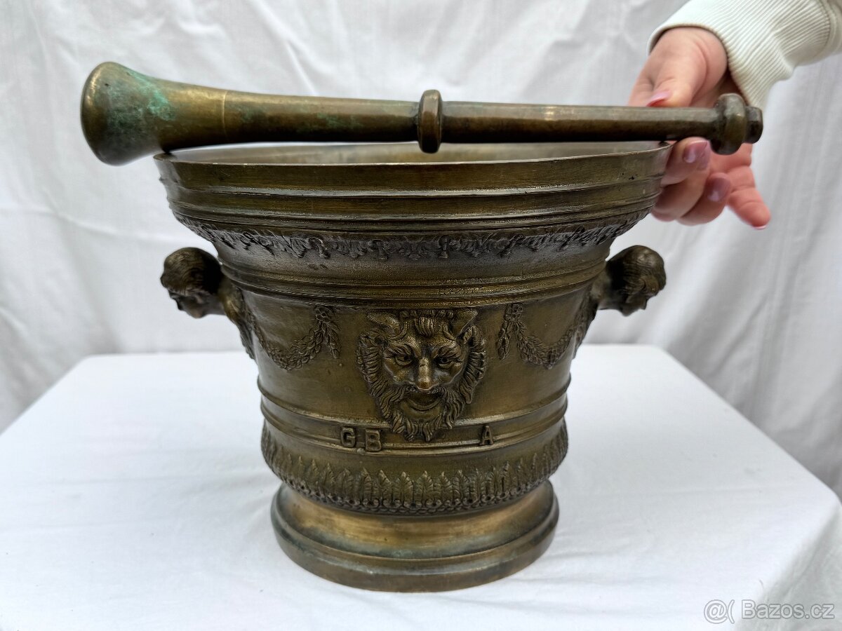 HMOŽDÍŘ BRONZ OBR UNIKÁT 13,6 kg těžký NÁDHERNÝ A JEDINEČNÝ - 7