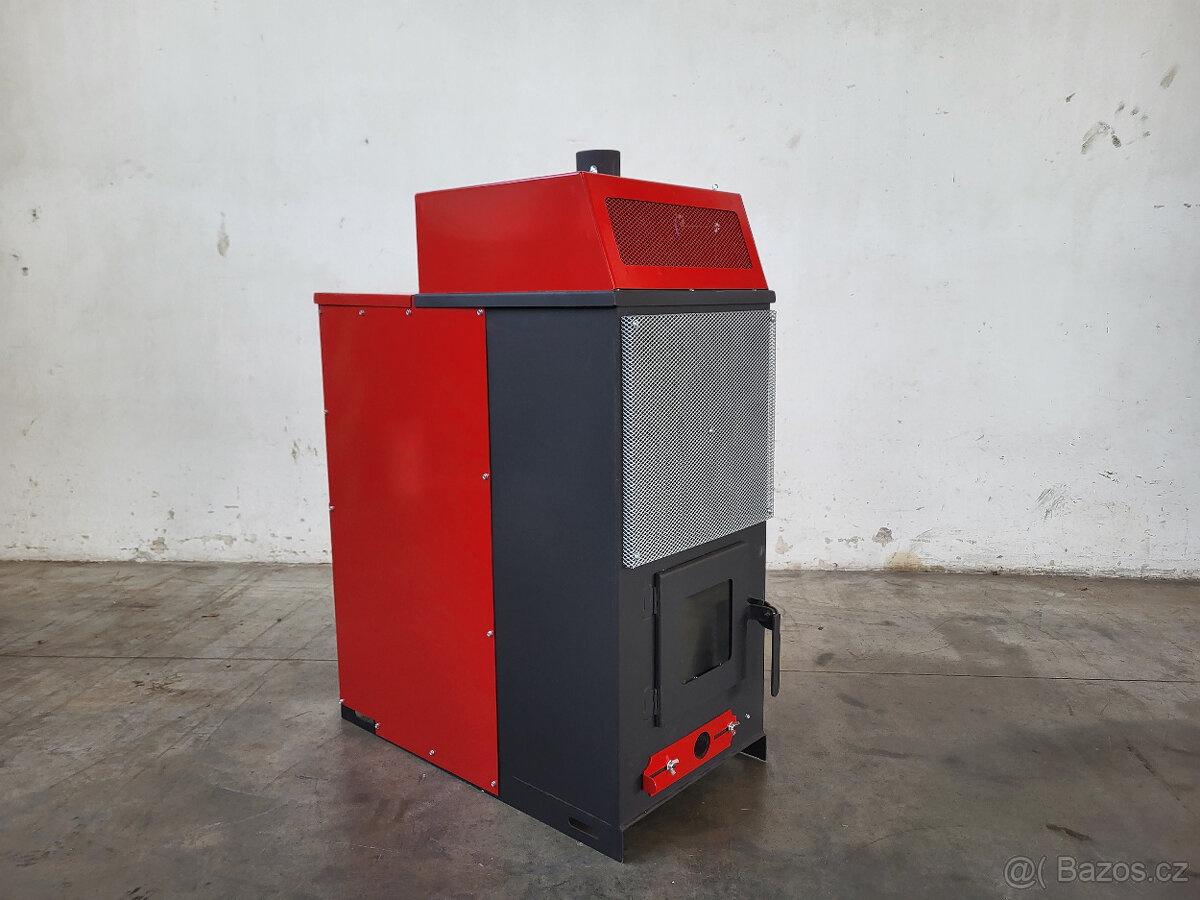 Prodám horkovzdušná kamna na pelety pro dílnu KNP 5 - 7
