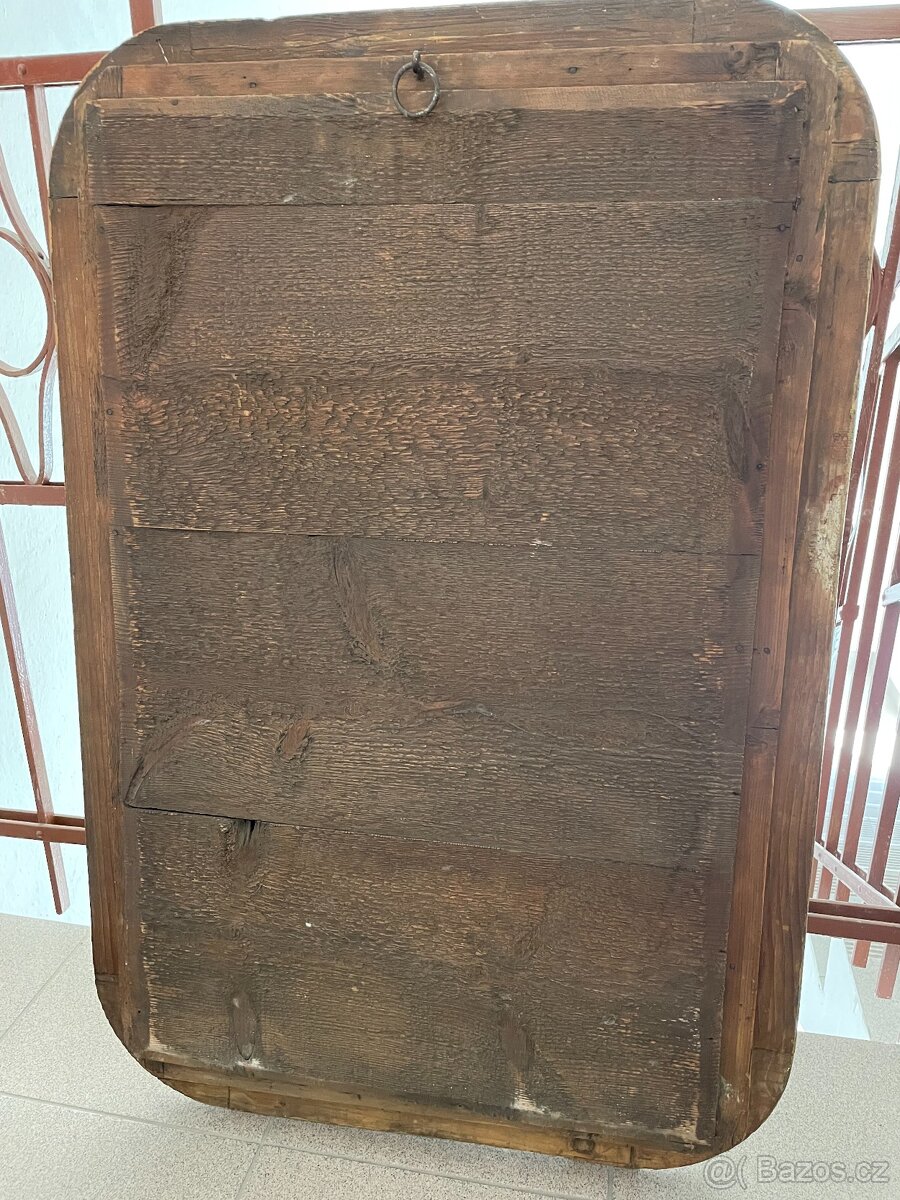 Prodám starožitné zrcadlo 90 x 60 cm - 7