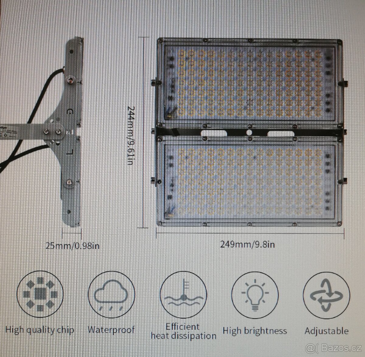 Směrově nastavitelný průmyslový LED reflektor (lampa, světlo - 7