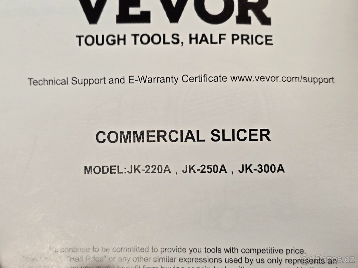 Profi nářezový stroj VEVOR 300mm (JK-300A) - 7
