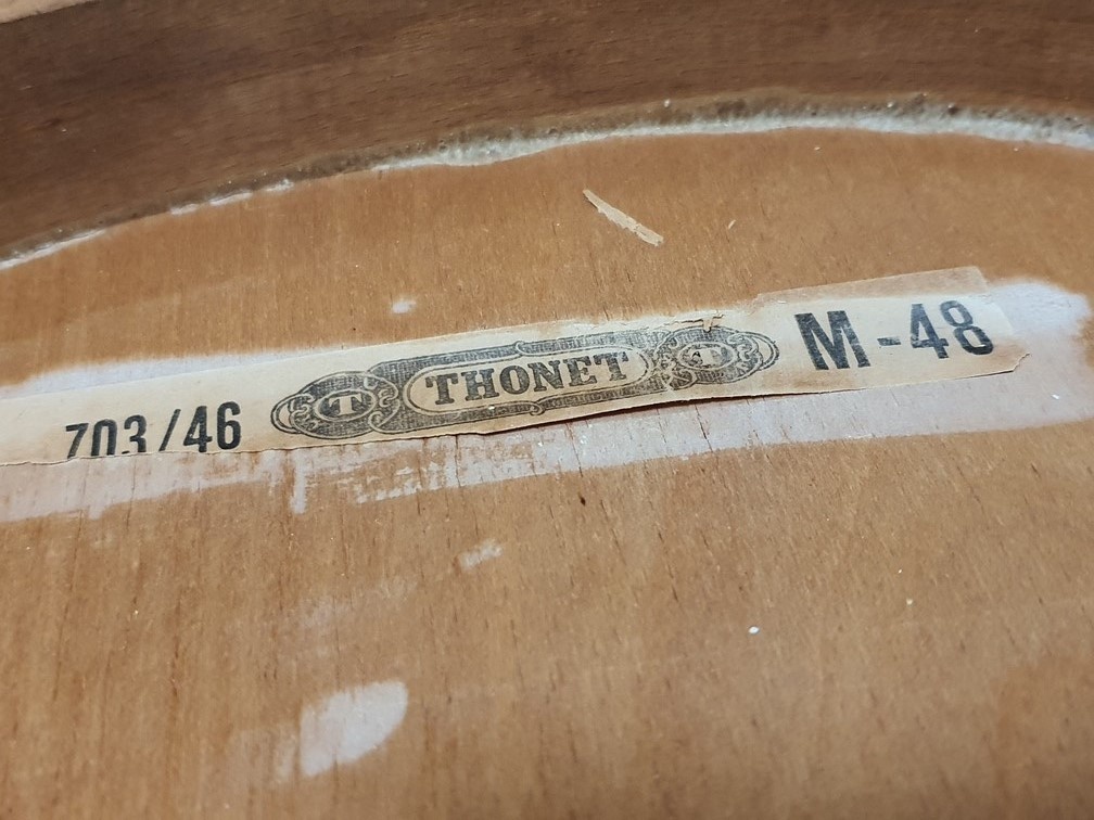 retro poválečné ČSR židle 2+1ks socialismus 1940 - 1950 - 7