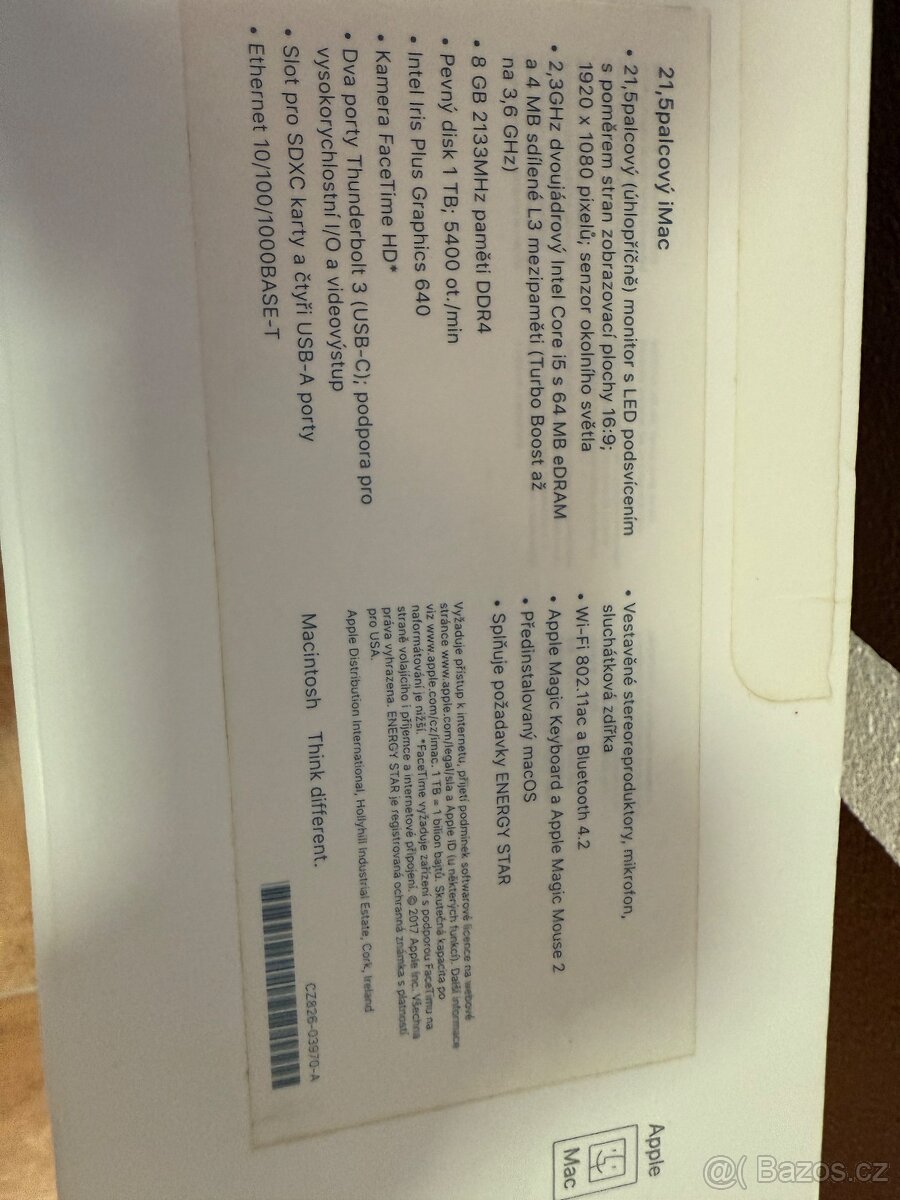 Apple iMac 21,5” Intel core i5, 8GB (2017) TOP STAV - 7