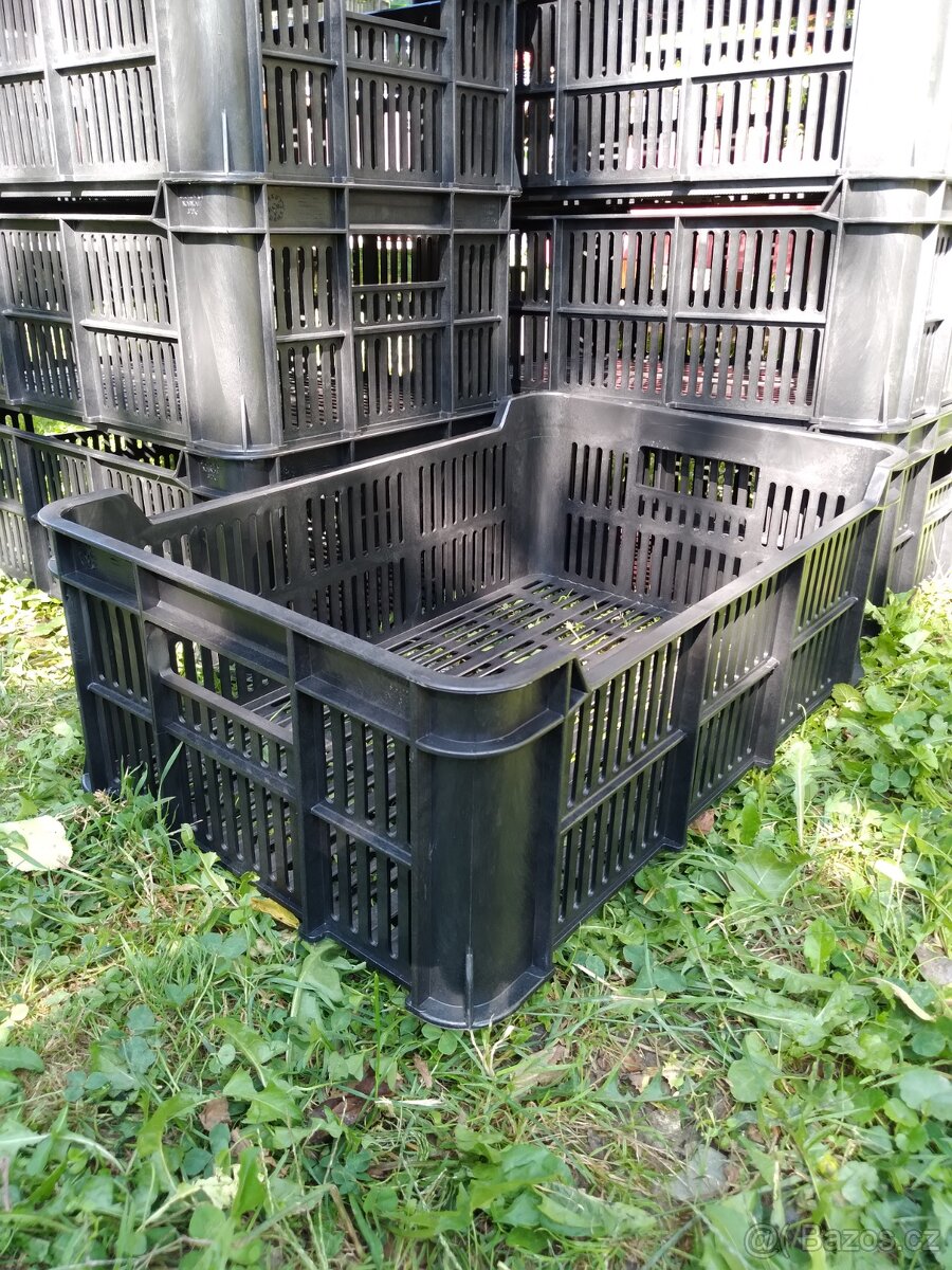 Plastové přepravky černé OZ 600x400x220 - 7