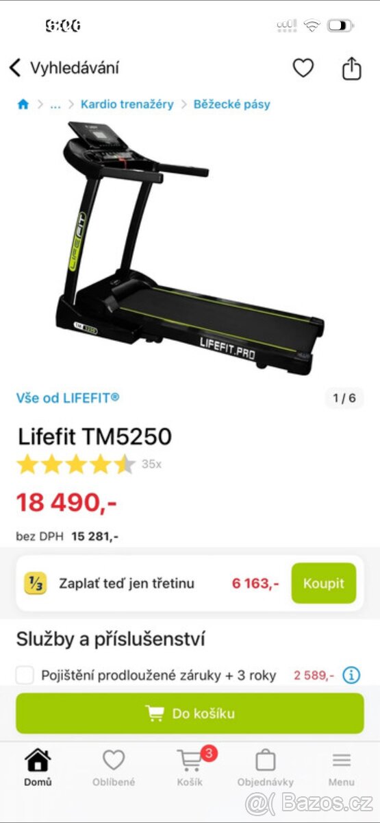 BĚŽECKÝ PÁS LIFEFIT TM5250 (platná ZÁRUKA i dolňky) - 7