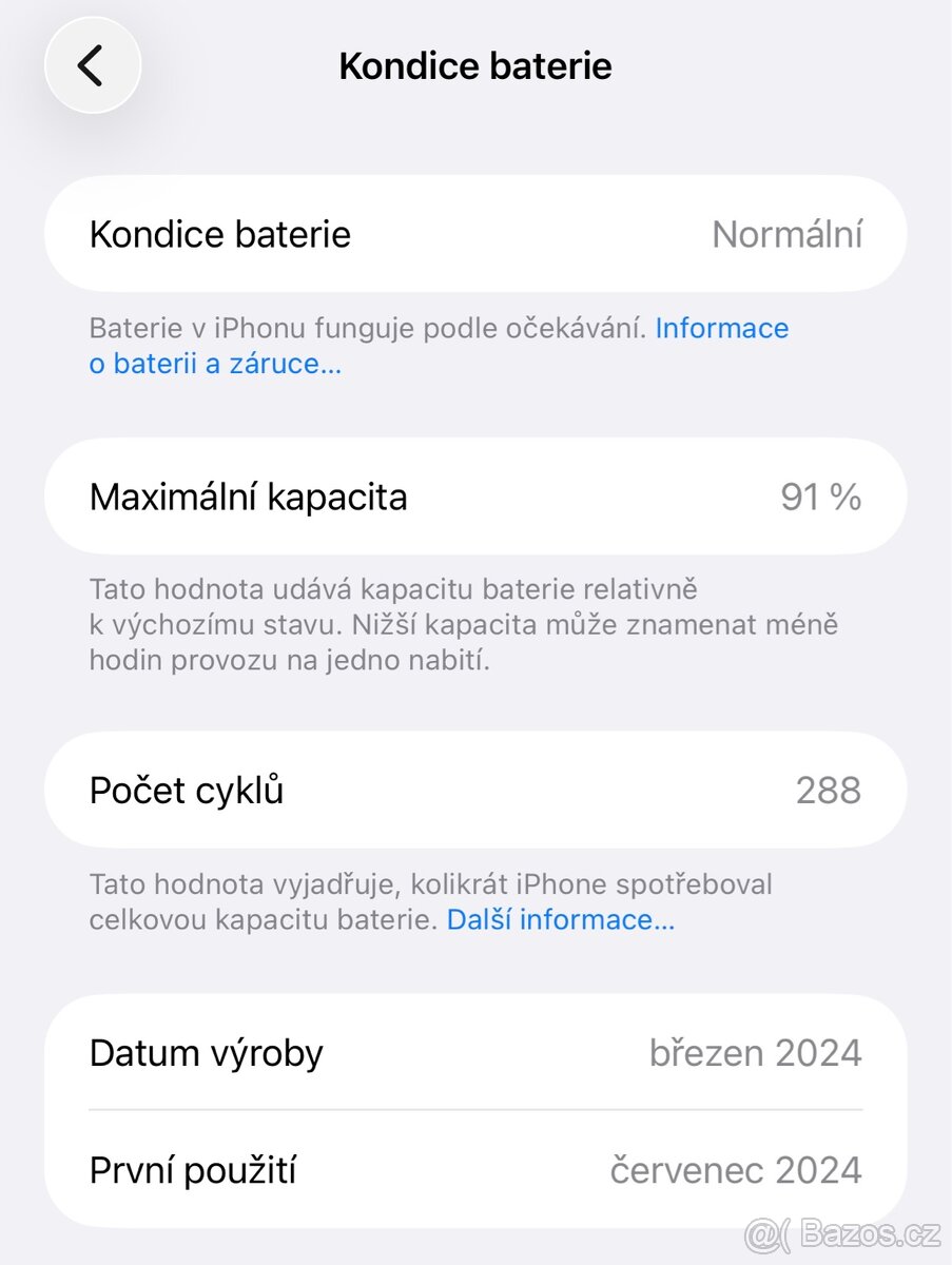 Prodám iPhone 15 Plus 128 GB světle modrá (TOP stav) - 7