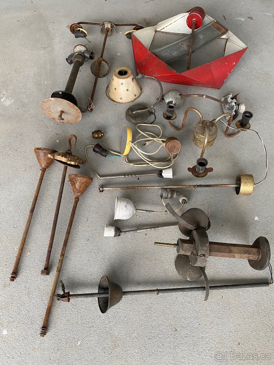 Starožitné lampy lustry torzo - 7