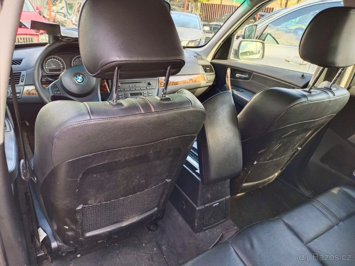 Kompletní ///M interiér BMW E83 X3, čená kůže, dekor, VÝHŘEV - 7