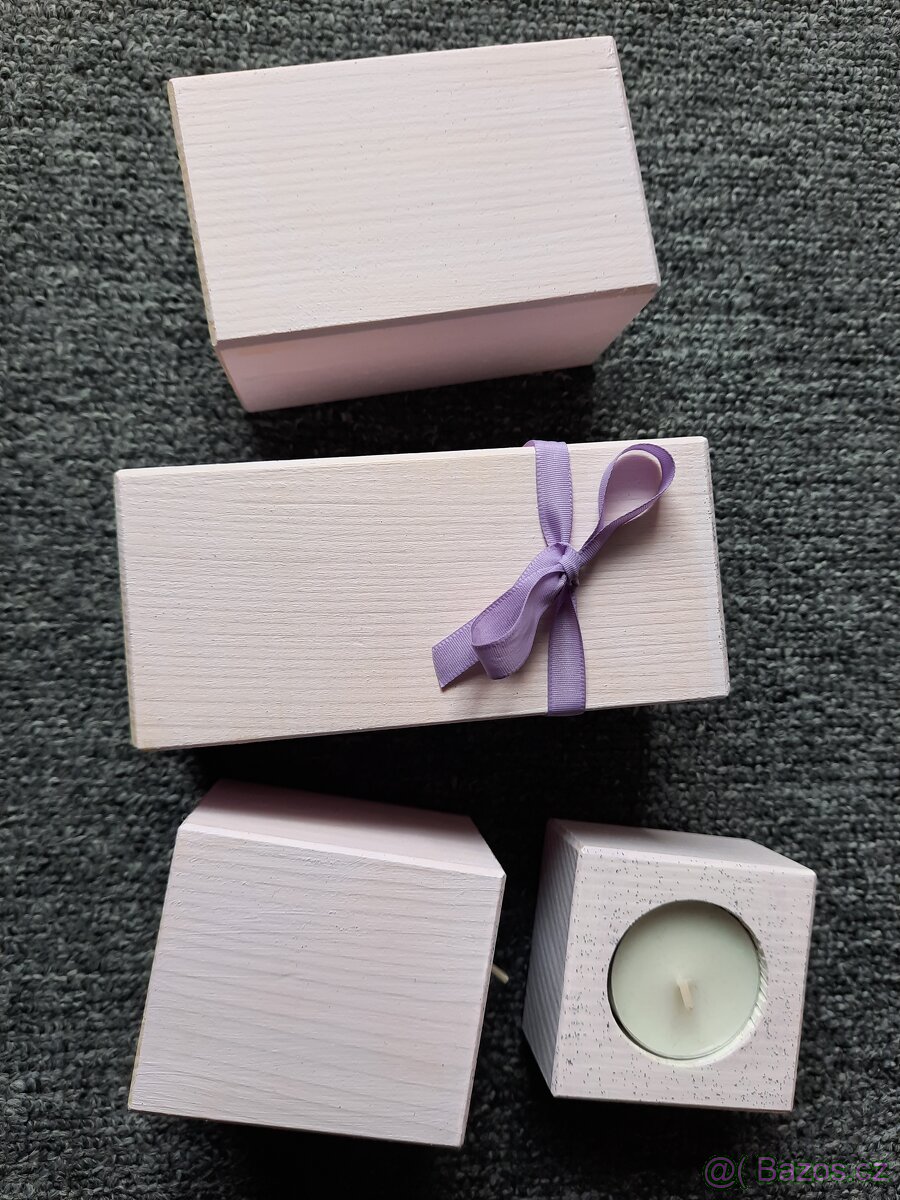 Svícen dřevěný lakovaný - 7