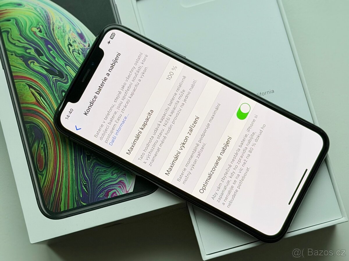 iPhone Xs Space Gray BATERIE 100% TOP - 7