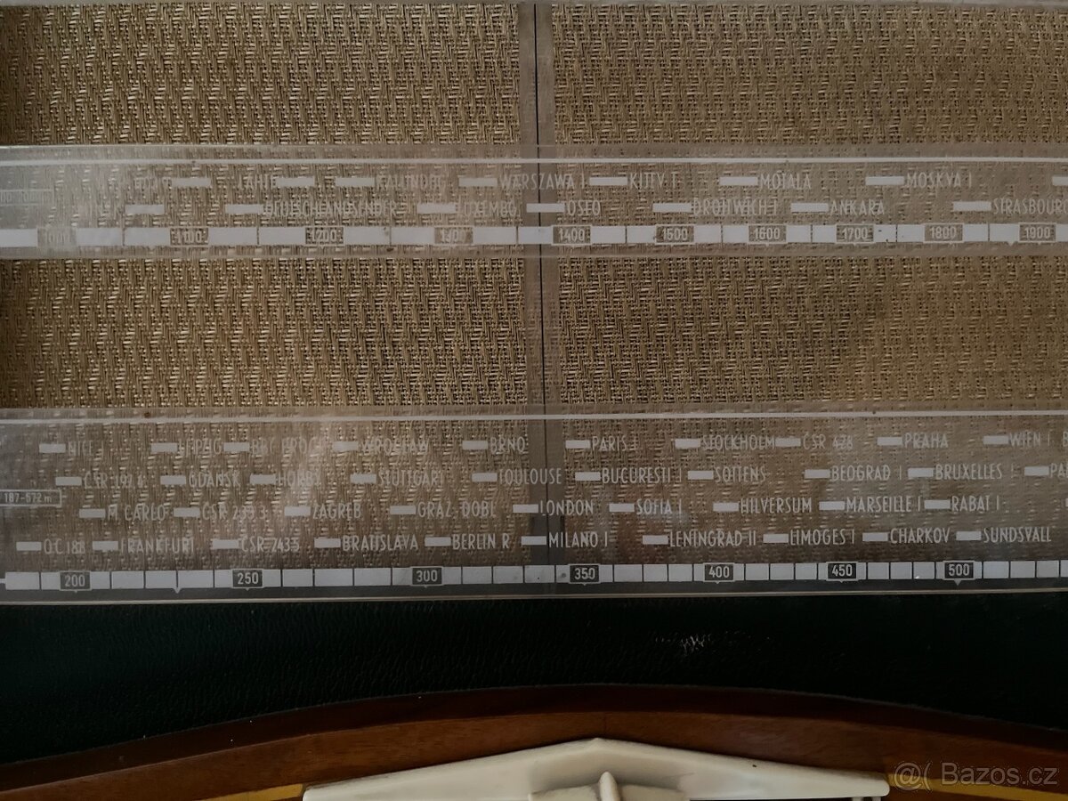 Rádio Máj 620A z roku 1955 + gramofon + skříňka - 7