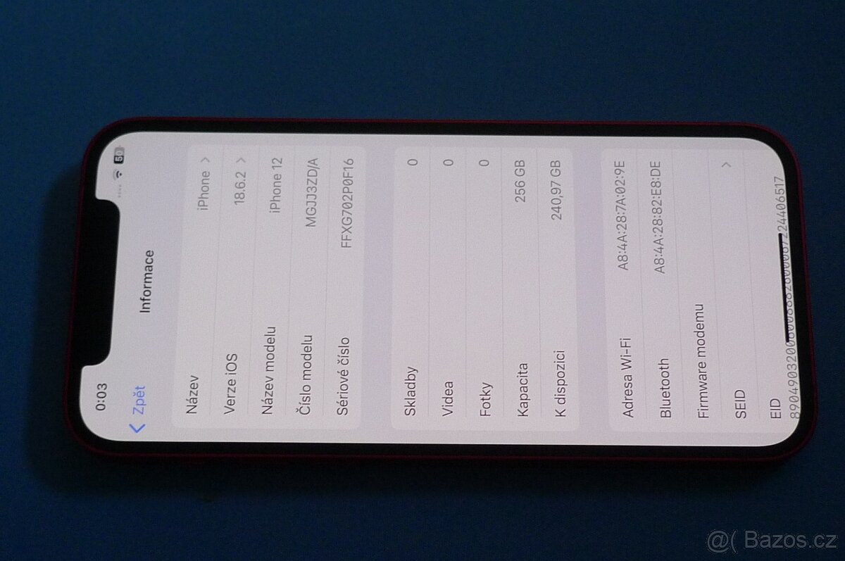 Apple iPhone 12 RED 256GB Baterie 80% - 7