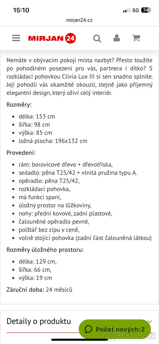 Pohovka rozkládací - 7