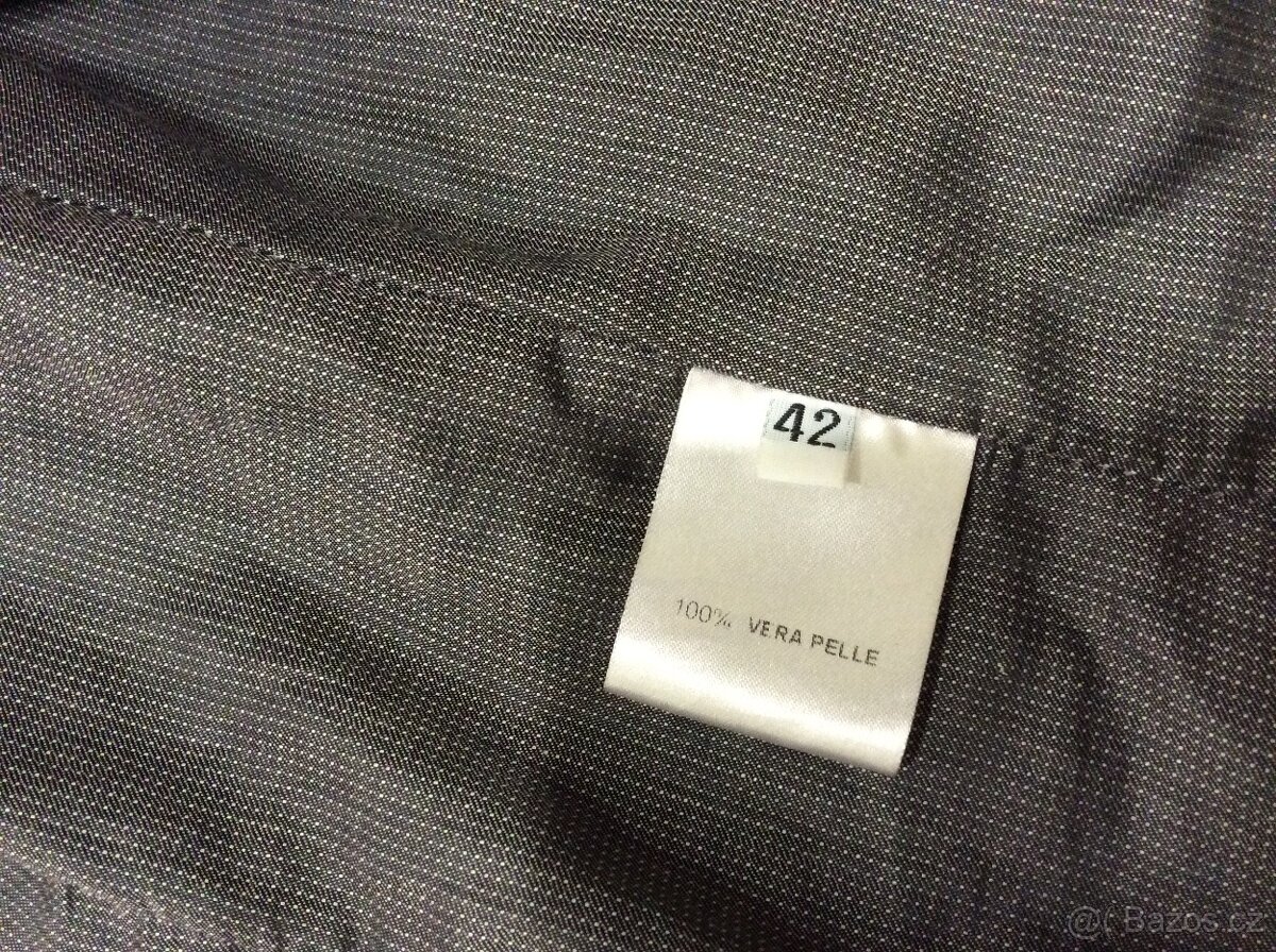 Krátká bunda Gold Case z přírodní kůže,100% authentic - 7